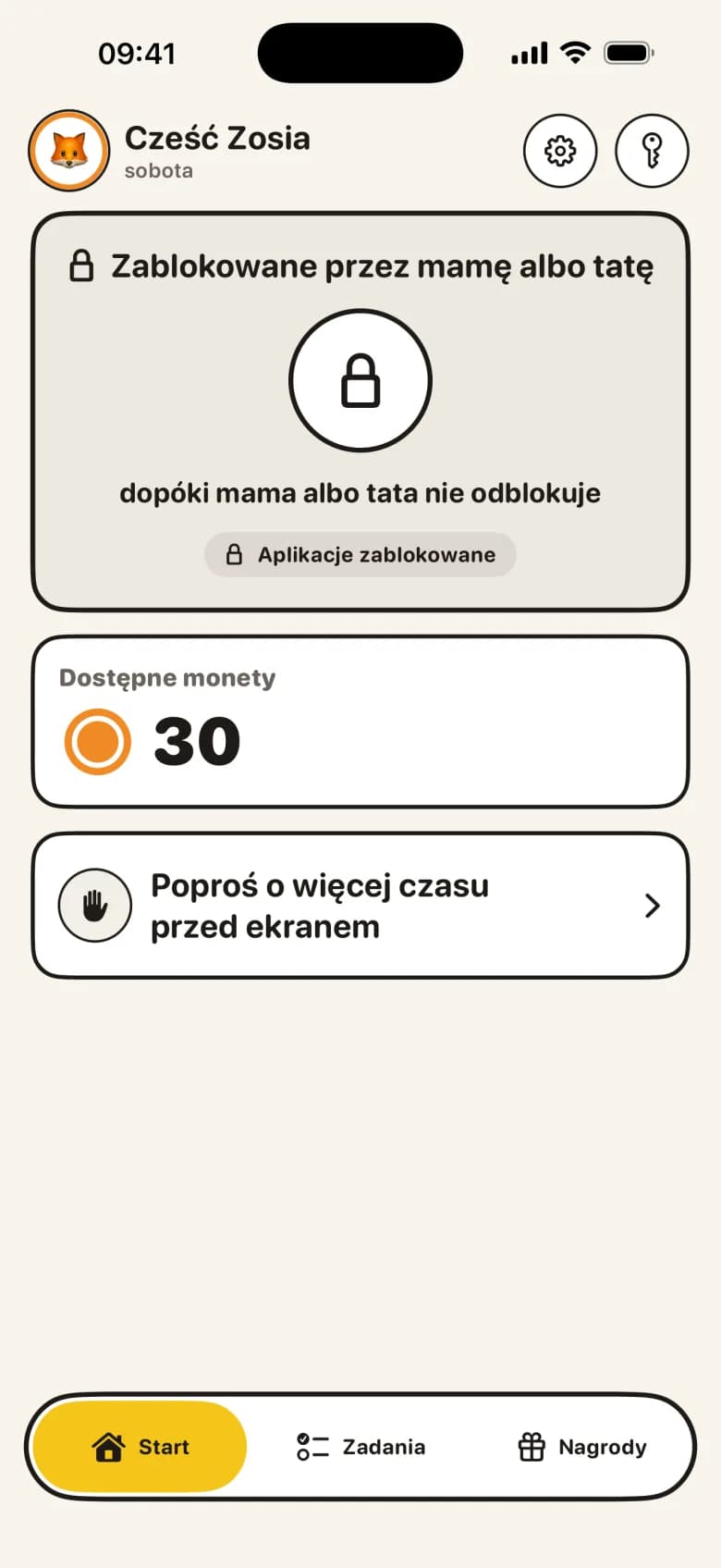 Godziny blokady na naukę, sen i posiłki.