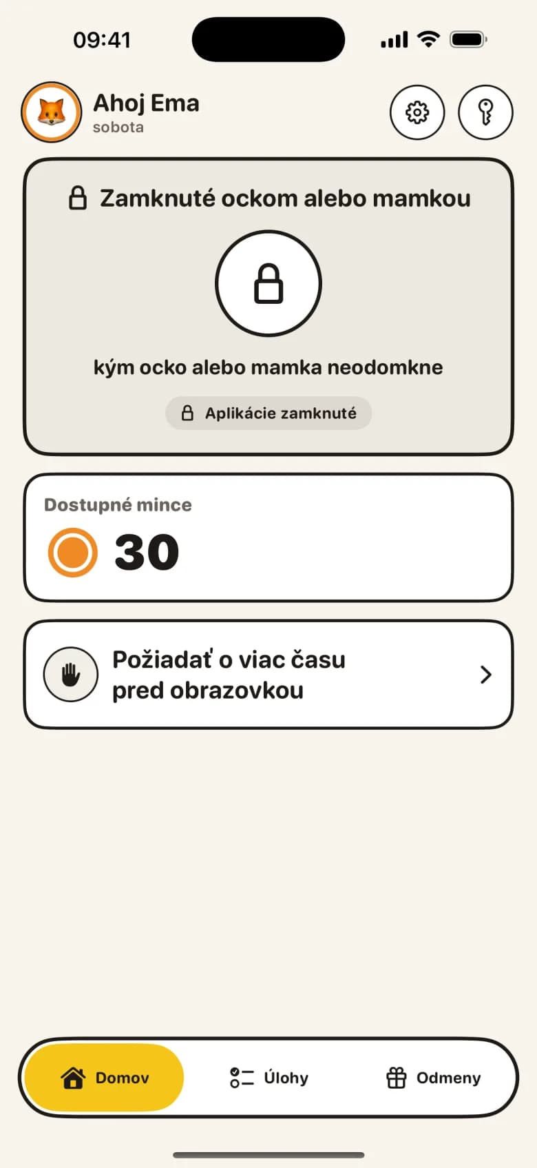 Zablokované hodiny na školu, spánok a večeru.