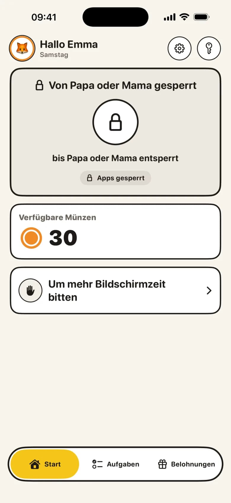 Sperrzeiten für Schule, Schlafenszeit und Essen.