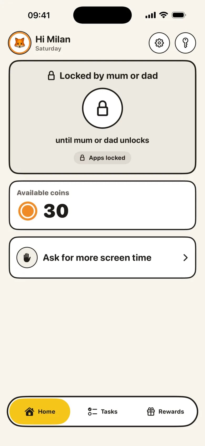 Locked hours for school, bedtime and dinner.