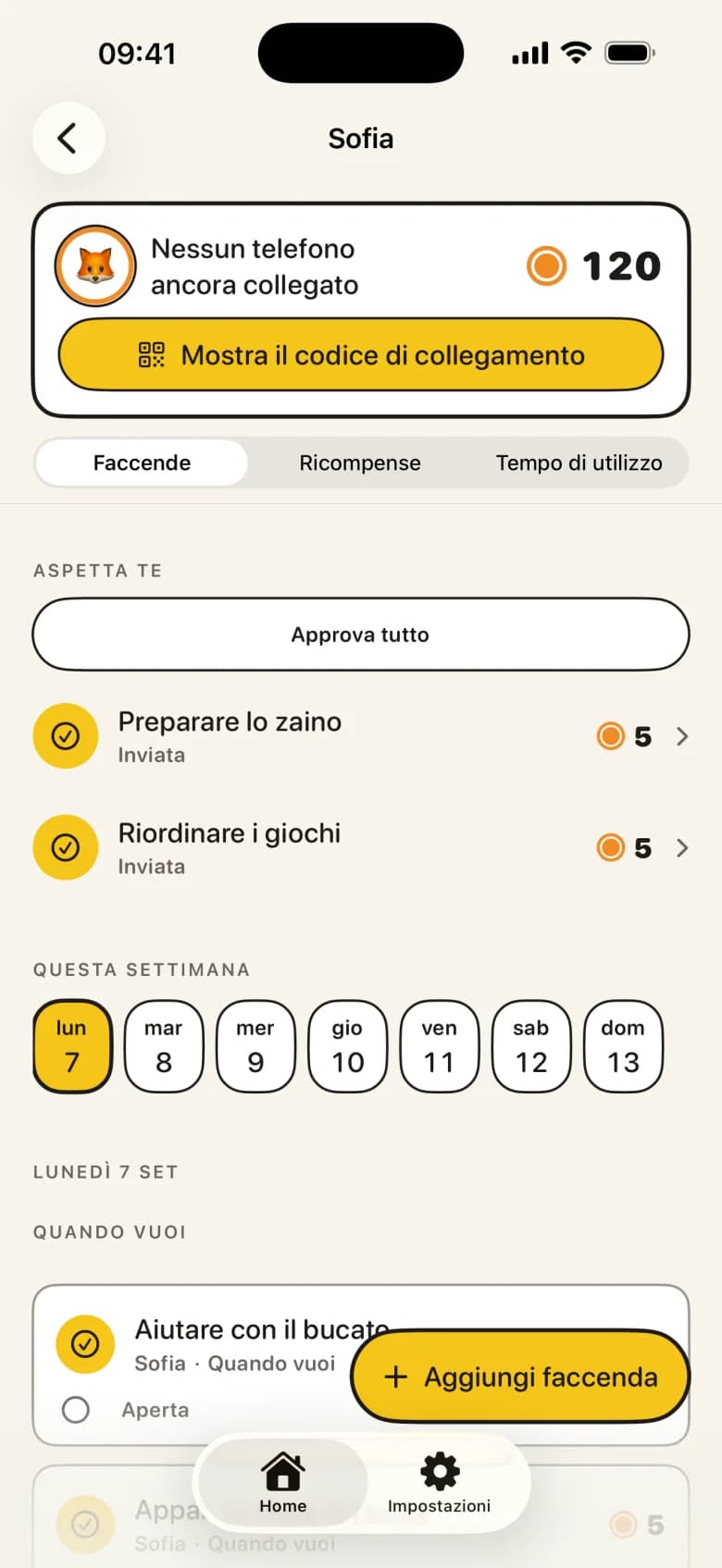Un genitore approva un compito con foto di prova in KlusQuest