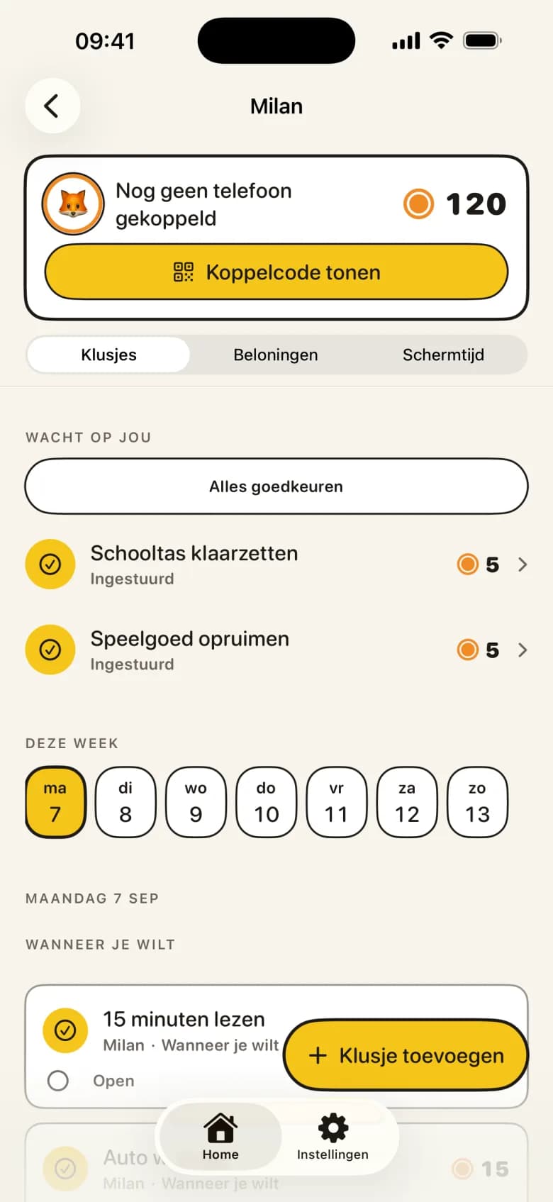 Gebouwd op Apple Schermtijd. Geen profiel, geen VPN.