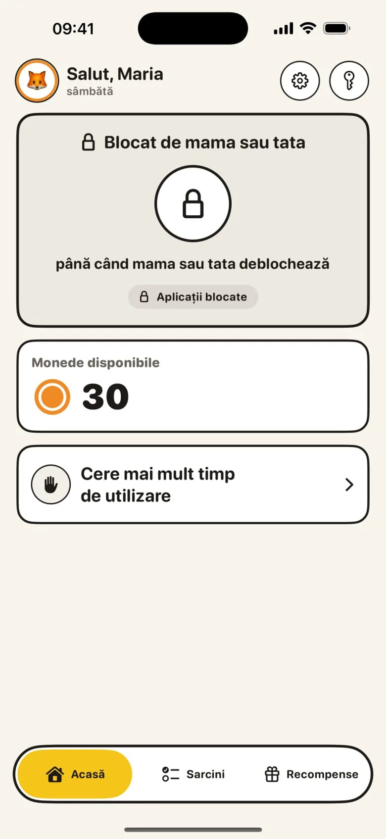 Ore blocate pentru școală, somn și cină.